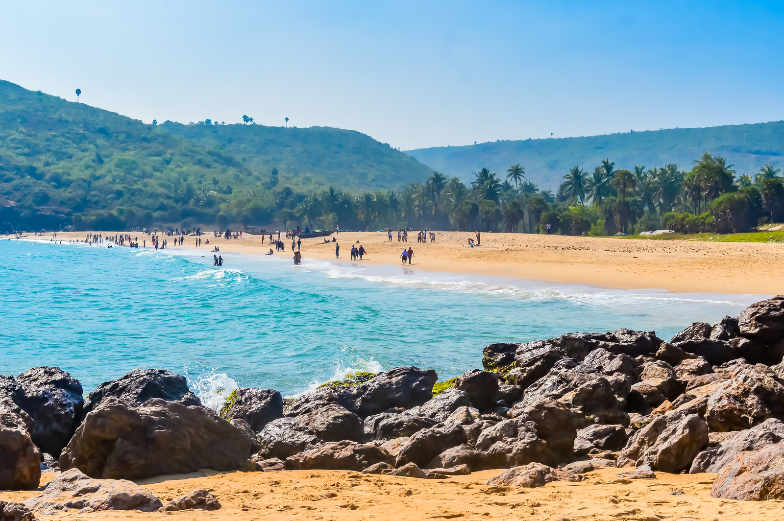 Widok na plażę na Goa